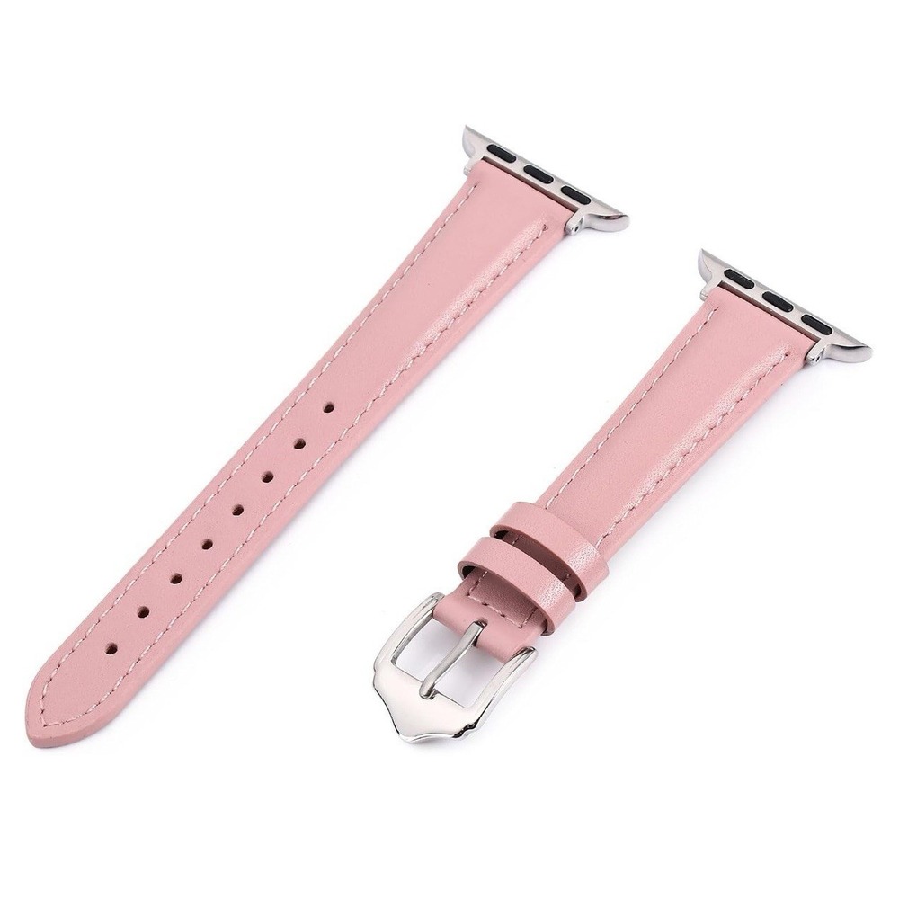 Band Compatible With‎ Apple iWatch 38mm 40mm 41mm Pink Leather New